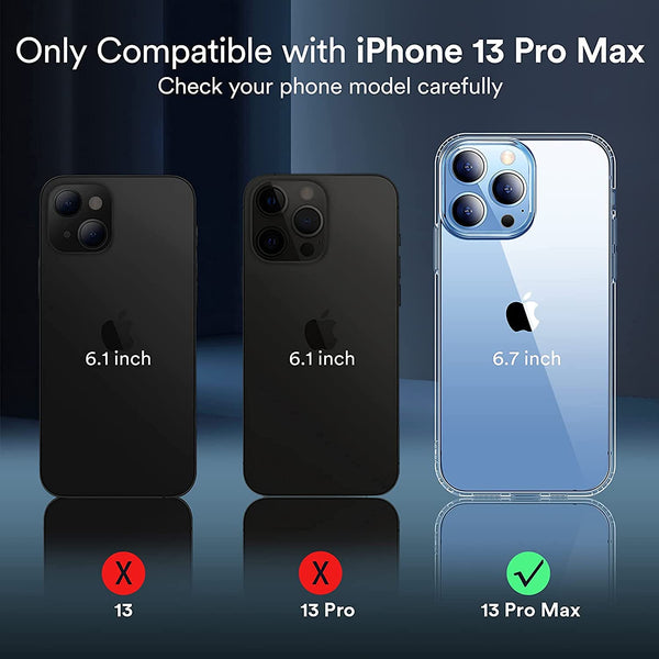 Hybrid Camera and Drop Protection Back Cover Case for iPhone 13 Pro Max