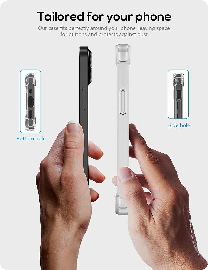 Shockproof Transparent Back Cover Case Compatible with iPhone 13