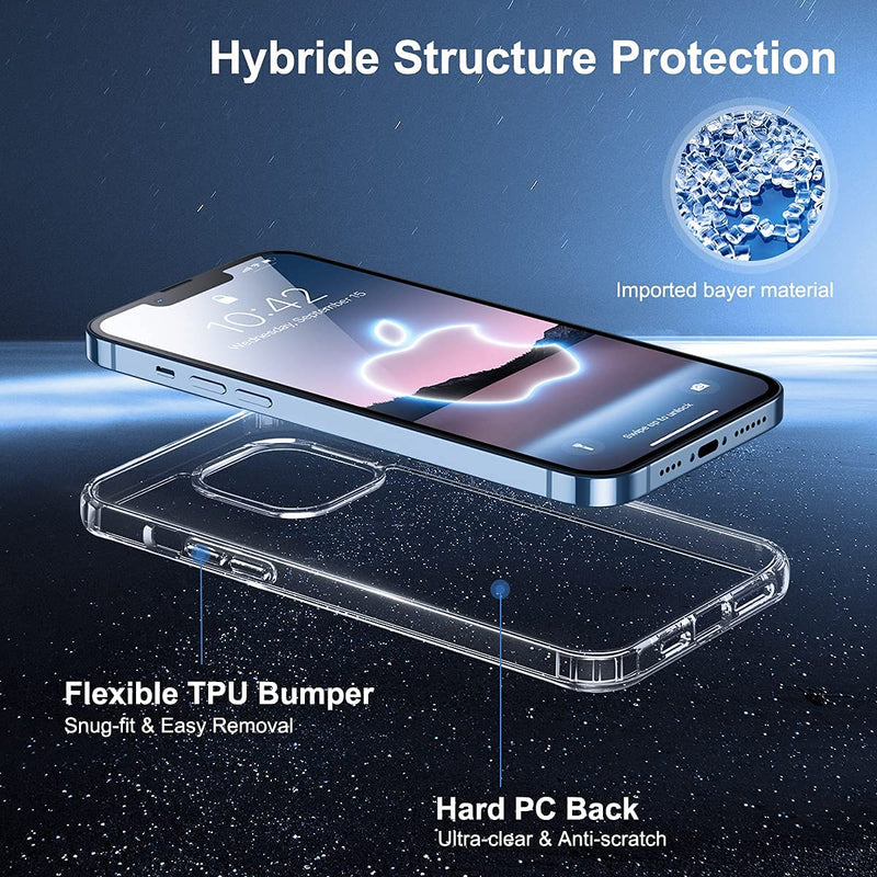 Hybrid Camera and Drop Protection Back Cover Case for iPhone 13 Pro Max